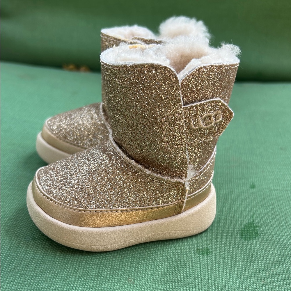UGG Kids Glittery Gold Boots